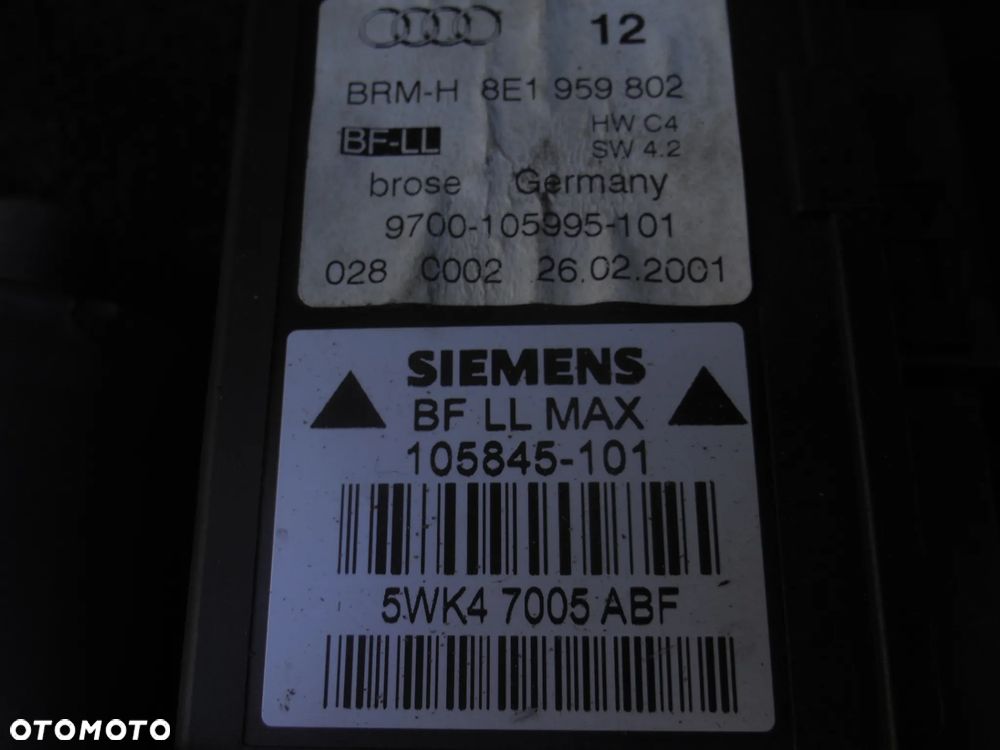 SILNICZEK SZYBY PRAWY PRZOD AUDI A4 B6 8E1959802 - 3