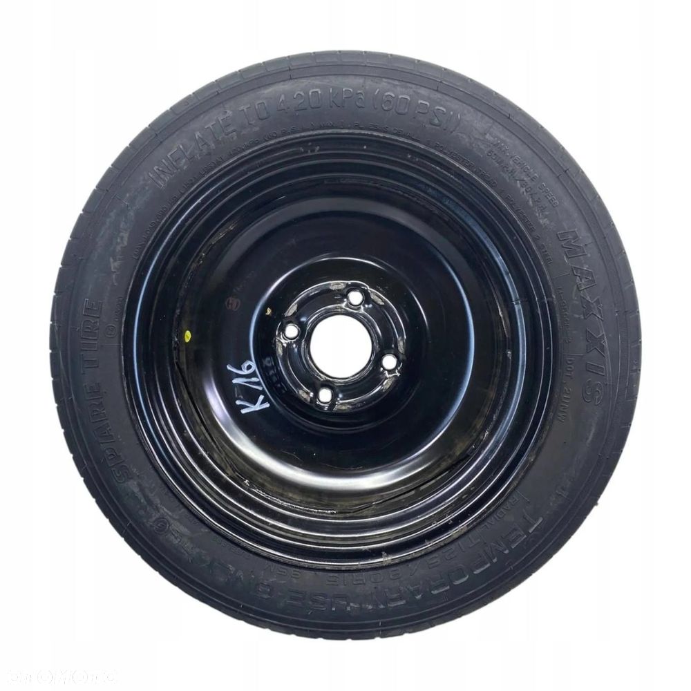 KOŁO DOJAZDOWE CITROEN C3 II DS3 C4 CACTUS 125/80R15 4X108 ET15 - 7