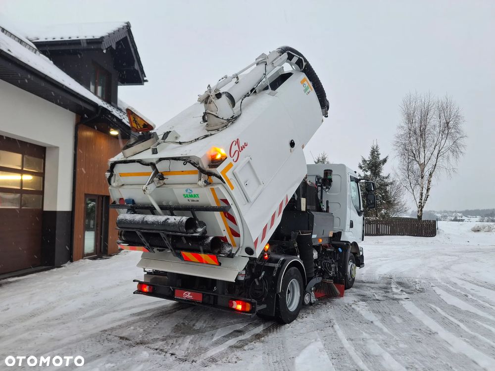 Renault Midlum 220 DXI Zamiatarka SEMAT Zoeller Johnston Szczotki L/R Obie Strony 2012r Napęd Hydrostat Euro 5 Rura Do Liści Studzienek 3873 Mth - 14