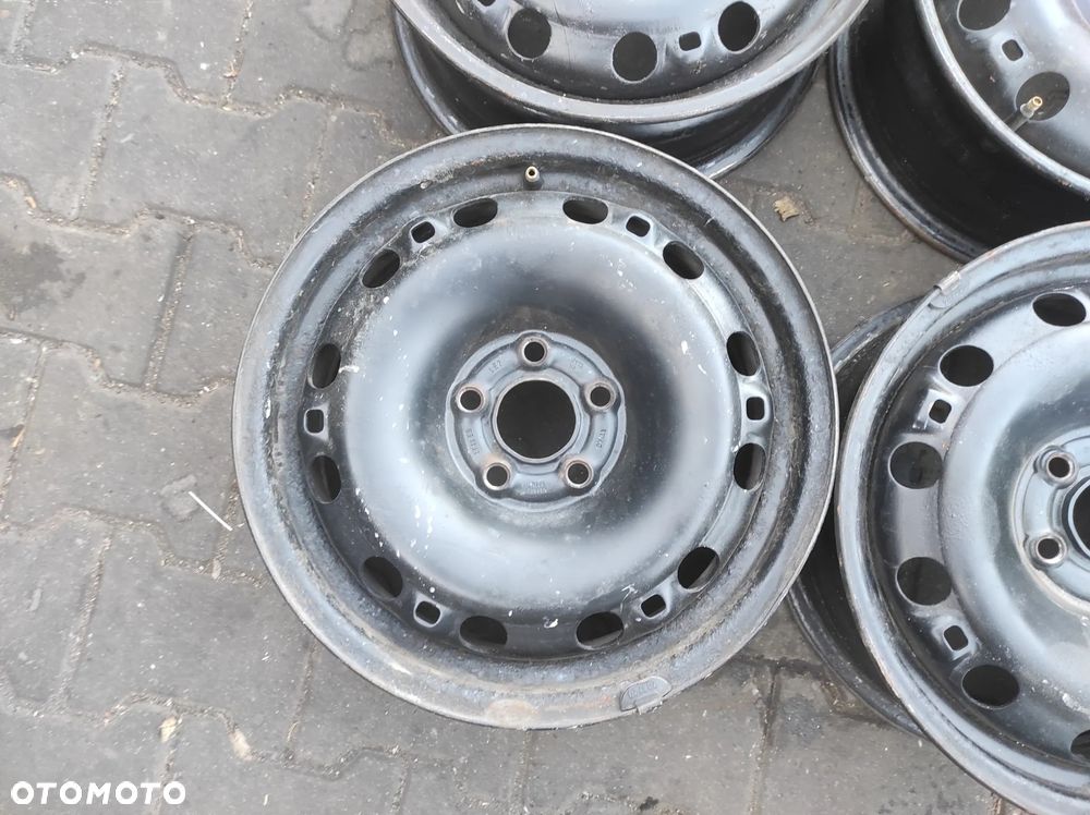 FELGI STALOWE STALÓWKI KOŁA 5X100 R15 CALI ET 43 6J KOMPLET 6Q0601027M VW GOLF 4 BORA SEAT LEON 1 TOLEDO 2 4 IBIZA 3 4  SKODA FABIA 1 2 3 ROOMSTER PRAKTIK AUDI A1 A2 A3 8L WYSYŁKA !!!!! - 3