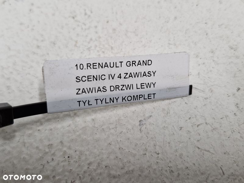 RENAULT GRAND SCENIC IV 4 ZAWIASY ZAWIAS DRZWI LEWY TYŁ TYLNY KOMPLET - 6