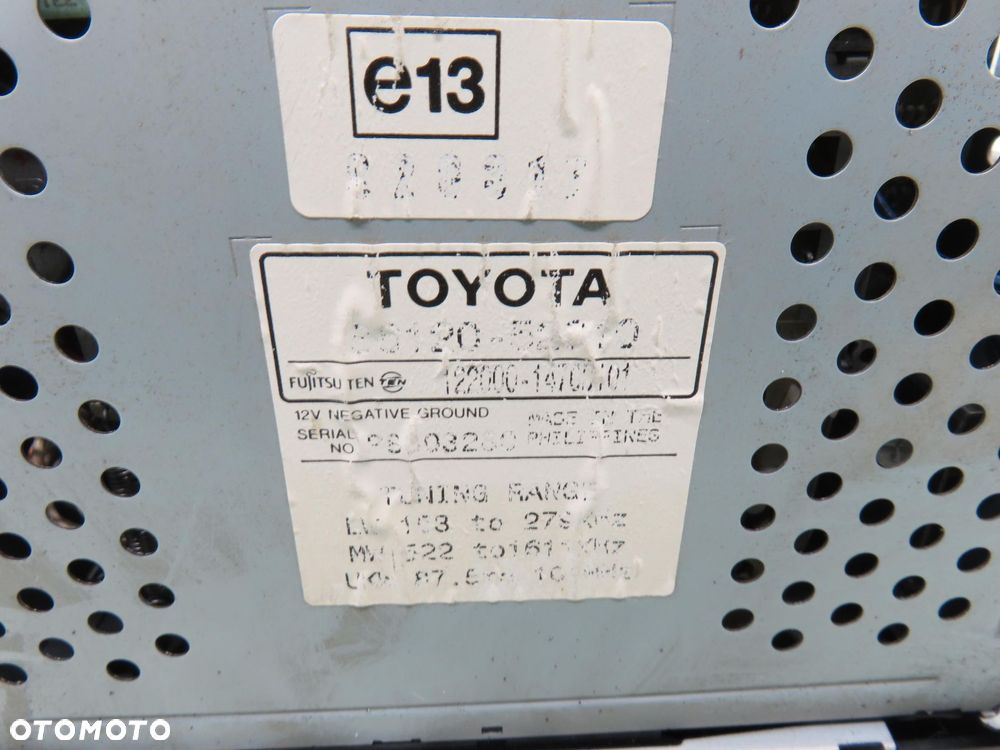RADIO KASETA  TOYOTA YARIS I 8612052010 - 4