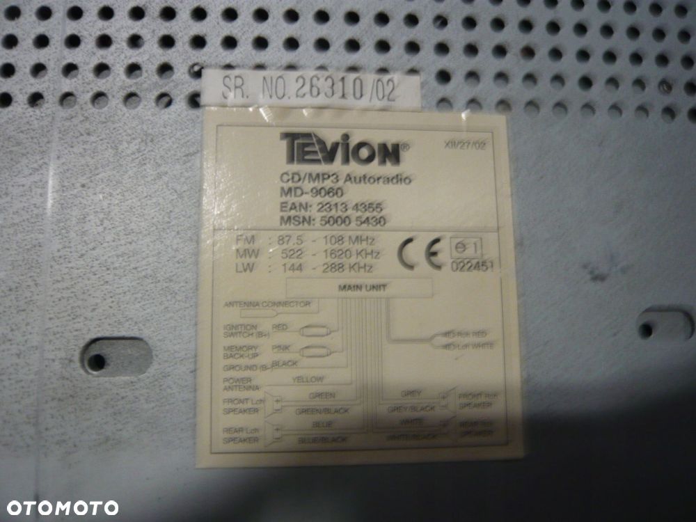radio cd md-9060 tevion - 2