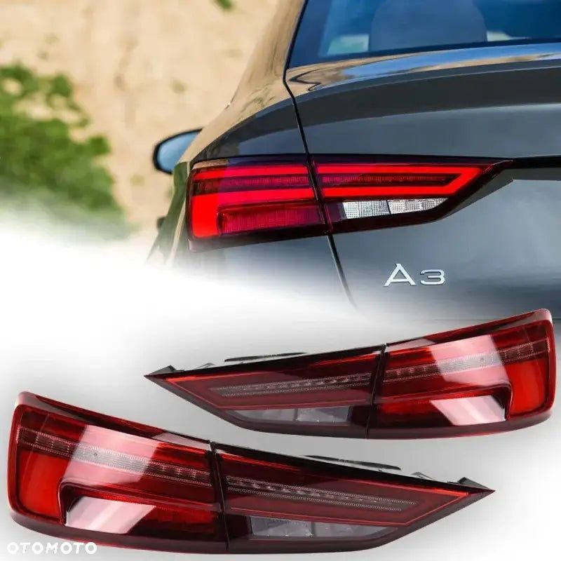 Audi A3 2013–2019 Lampy Tylne LED DRL Dynamiczny Kierunkowskaz Stop Cofanie Komplet