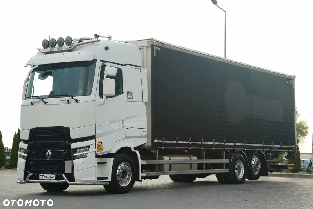 Renault T HIGH 440 DTI 13 / 6X2 /  FIRANKA 9.5 M / KLIMA POSTOJOWA / OŚ PODNOSZONA / MOCNA PODŁOGA / ALUFELGI / WINDA DHOLLANDIA / - 1