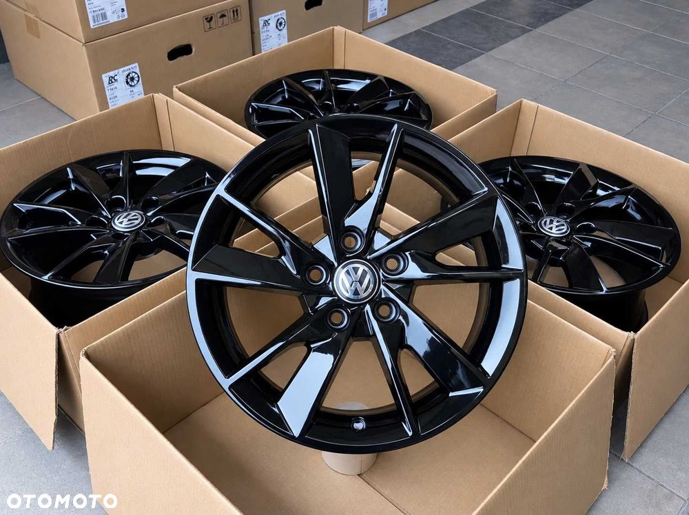 Alufelgi 16 5x112 VW Golf Passat Tiguan Jetta Touran Caddy T-Roc Nowe Oryginalne Czarne ! 740# - 2
