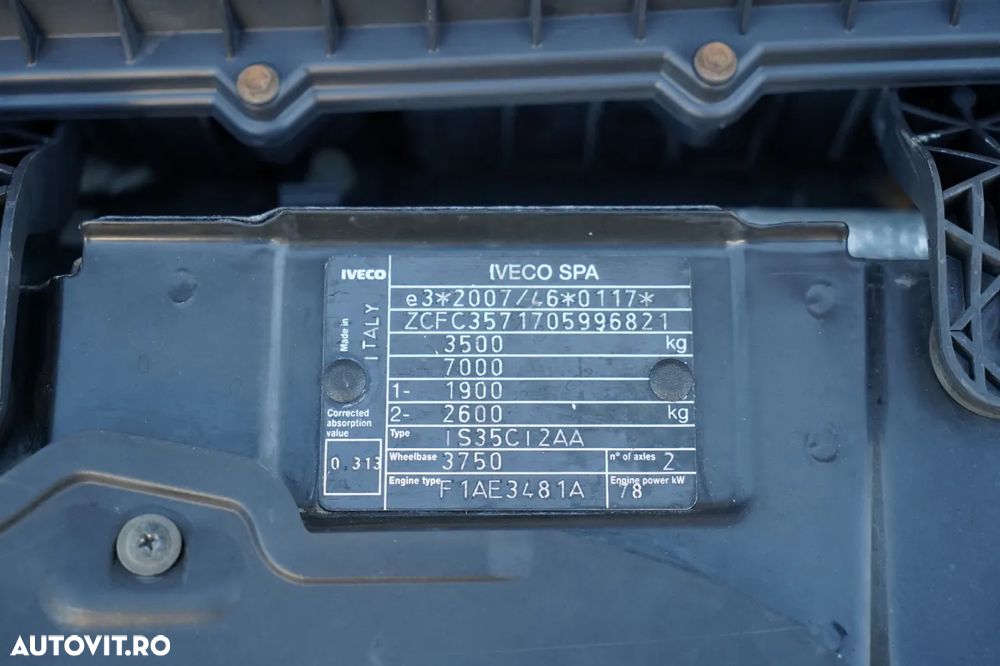 Iveco DAILY 35C11 / BASCULATOR / CU TRACȚIE MÂNĂ / DOUĂ TRACȚII / MANUAL / 7 LOCURI / IMPORTAT - 38