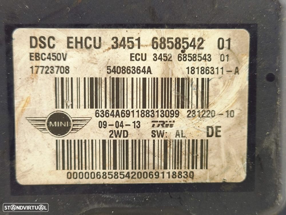 ABS Modulo Bloco Hidraulico Mini Cooper R56 R55 R57 R60 6858542 - 8