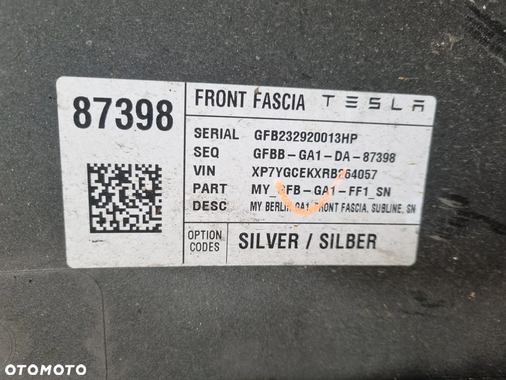 TESLA MODEL Y ZDERZAK PRZEDNI PRZÓD - 5