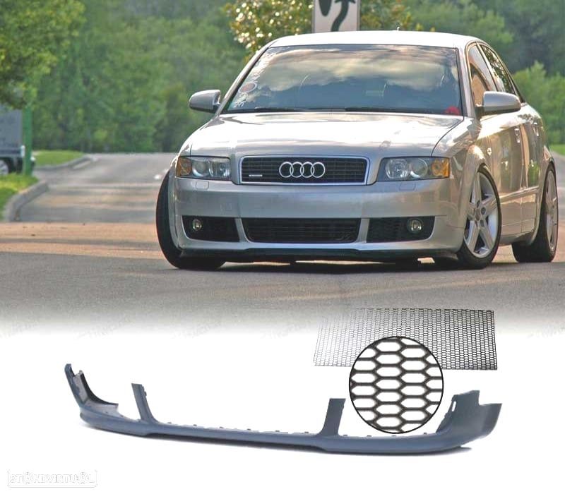 LIP SPOILER FRONTAL AUDI A4 S-LINE 00-04 + GRELHA UNIVERSAL - 1