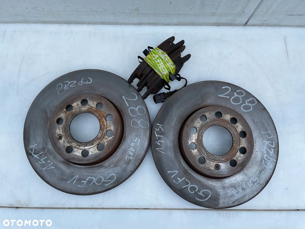 TARCZE HAMULCOWE KLOCKI PRZÓD VW GOLF V AUDI A3 8P 5X112 288MM - 1