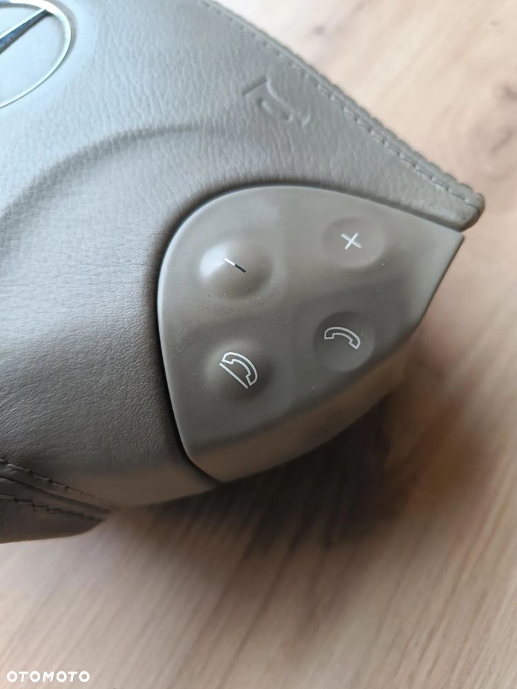 MERCEDES W211 AIRBAG KIEROWNICY PODUSZKA SKÓRZANA BEŻOWA BEŻ BANAN - 4