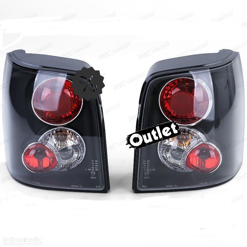 R011723C1 FAROLINS TRASEIROS PARA VOLKSWAGEN VW PASSAT 3B VARIANTE 96-00 PRETOS - 1