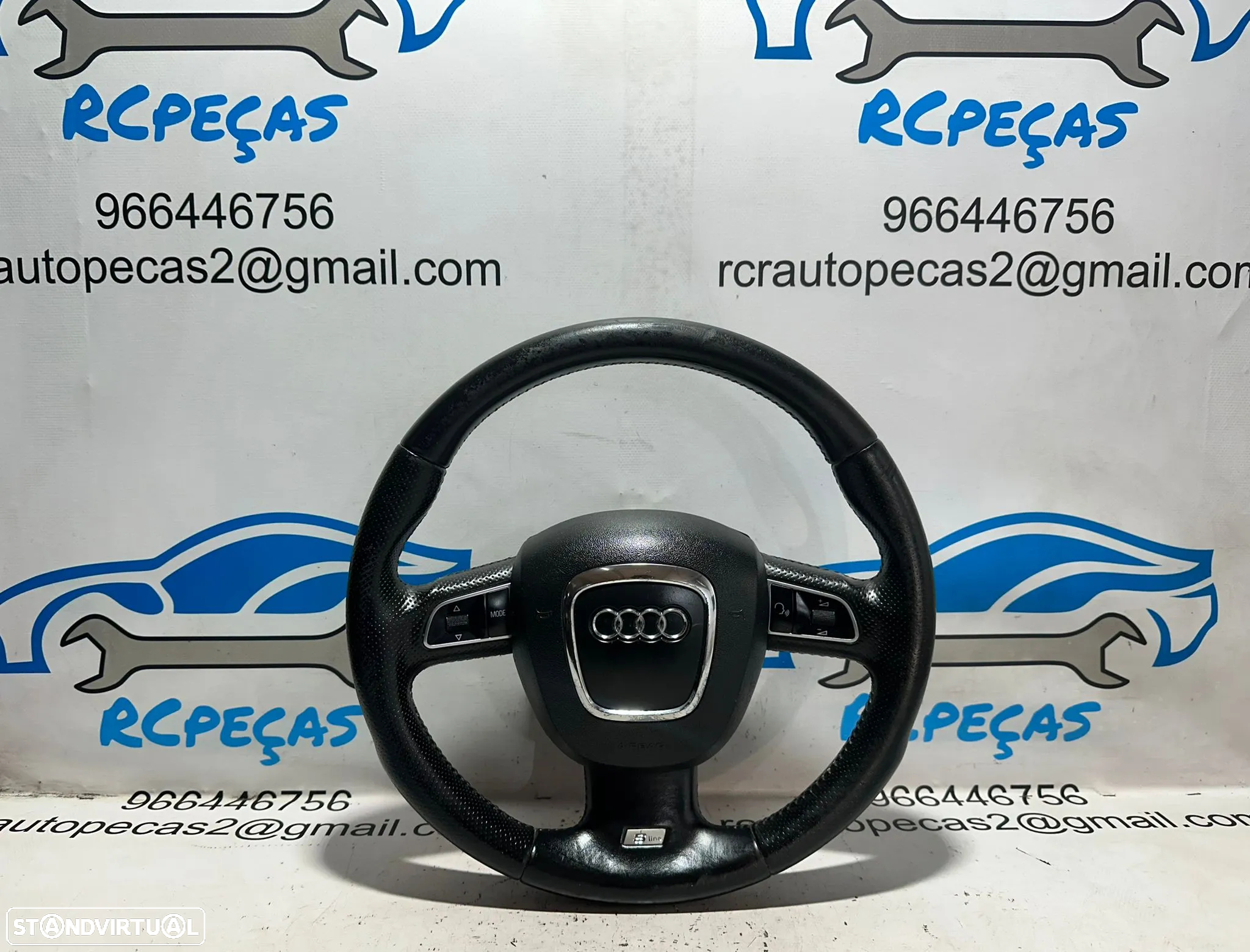 .Volante Airbag Multifunções Botões Original Pele Perfurada Audi A4 B8 SLine 2007 - 2015 - 2