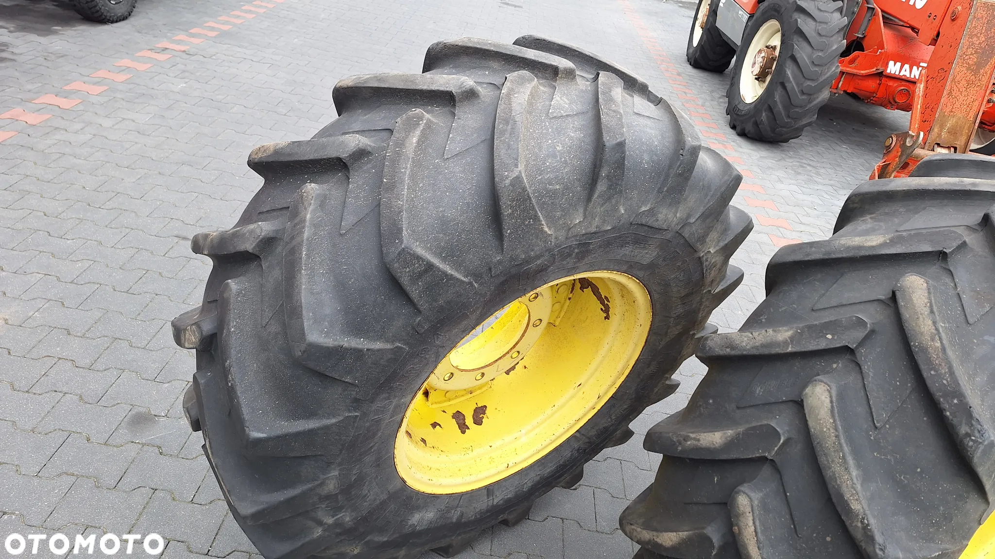 john 6506 6600 6400 koła przód felgi opony 16,9r24 16.9 r 24 Michelin 420/85r24 - 5