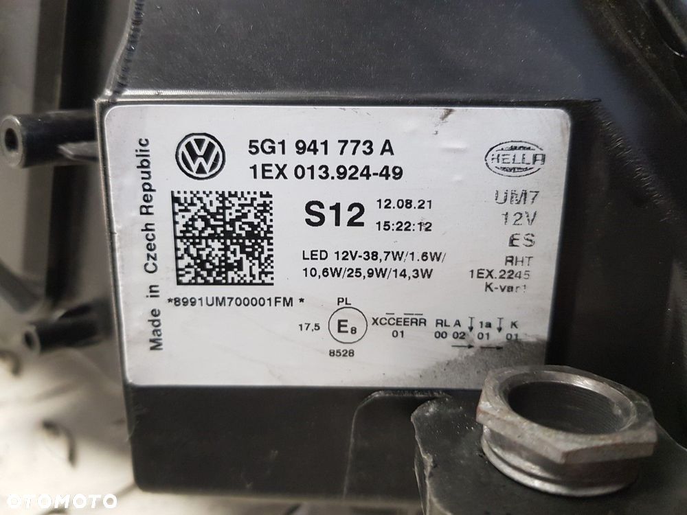 VW GOLF 7 VII GTI GTD GT LIFT LAMPA LEWA PRZEDNIA PRZÓD FULL LED EUROPA 5G1941773A - 7