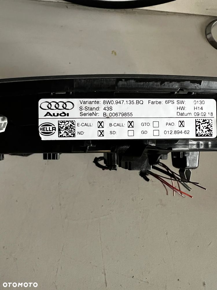 AUDI A5 A4 B9 LAMPKA OŚWIETLENIE KABINY 8W0947135BQ 5Q0951177 - 5