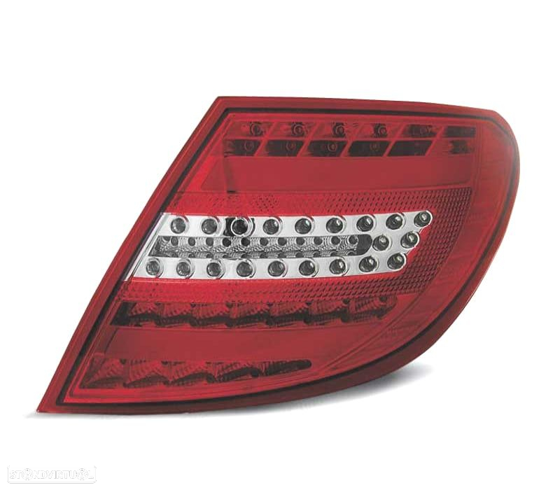 FAROLINS LED MERCEDES CLASSE C W204 07-11 LOOK CARDNA VERMELHO - 2