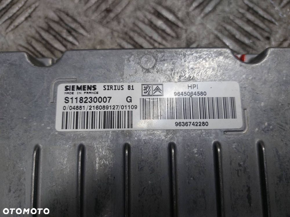 ZESTAW STARTOWY CITROEN C5 I 2.0 16V 9645064580 9645030380 9643100980 - 2