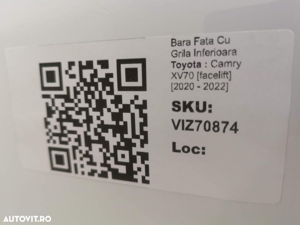 Bara Fata Cu Grila Inferioara Toyota  Camry XV70 [facelift] 2020 2021 - 8