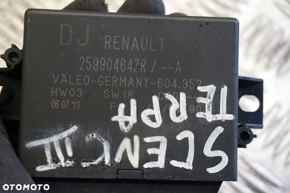 MODUŁ STEROWNIK PARKOWANIA PDC SCENIC III PH1 259904647R RENAULT 2009-2013 - 3