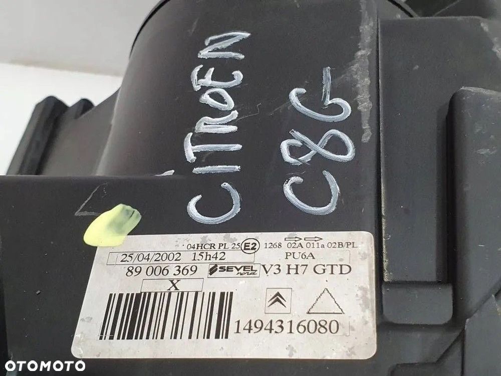 Citroen C8 2004 Lewa strona Lampa przednia REFLEKTOR XENON SOCZEWKA - 15