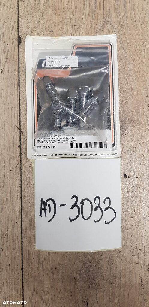 Zestaw śrub nakrętek tarczy hamulcowej Harley Davidson Colony 8791-10 - 1