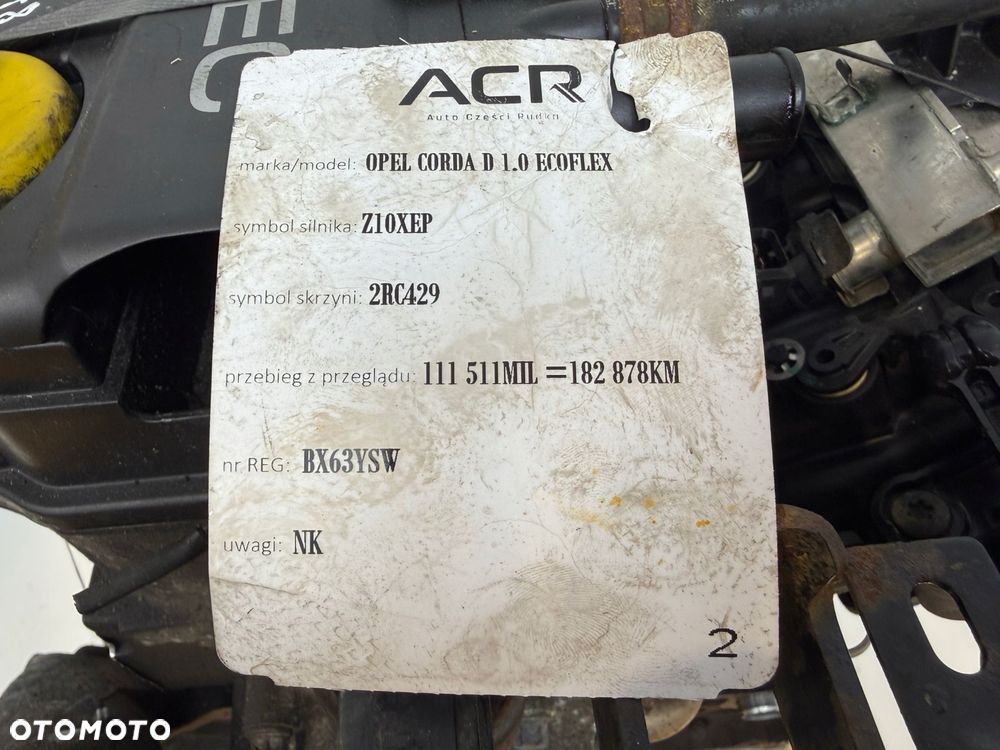 SILNIK A10XEP Opel Corsa D 1.0 12V 65KM benzyna kompletny 182tyś - 10