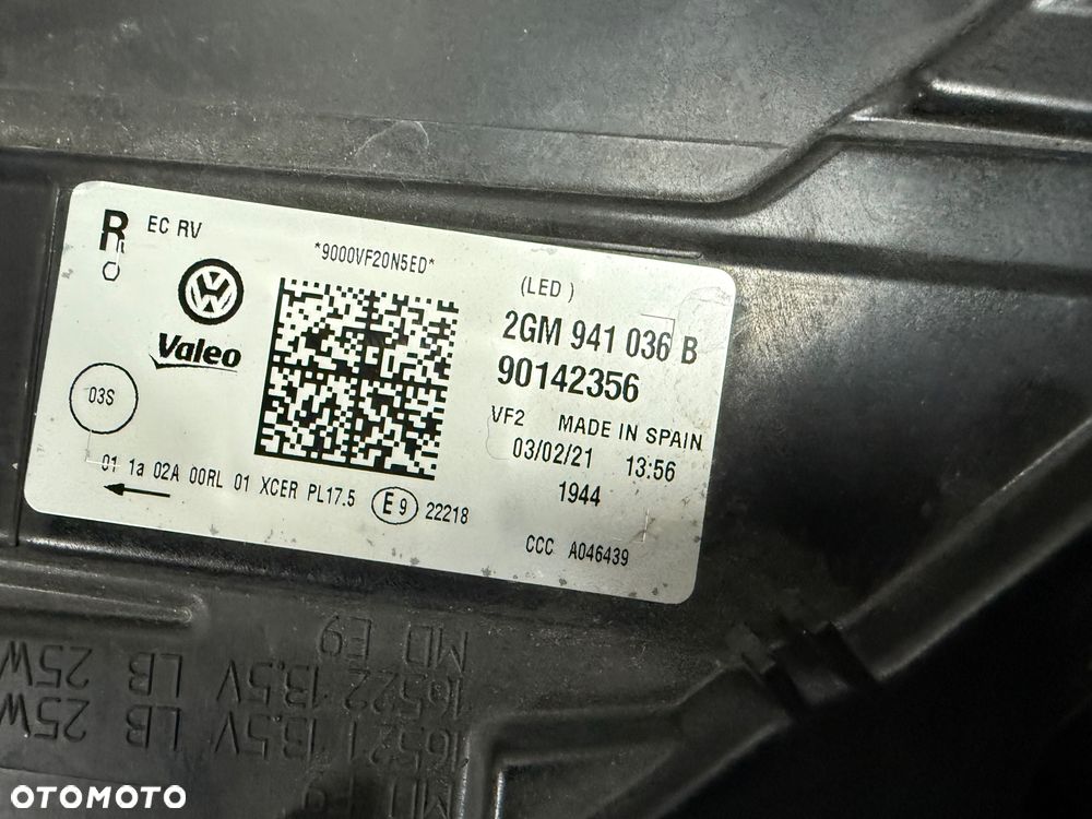 LAMPA PRZÓD PRAWA FULL LED VOLKSWAGEN T CROSS 2GM 2GM941036B - 12