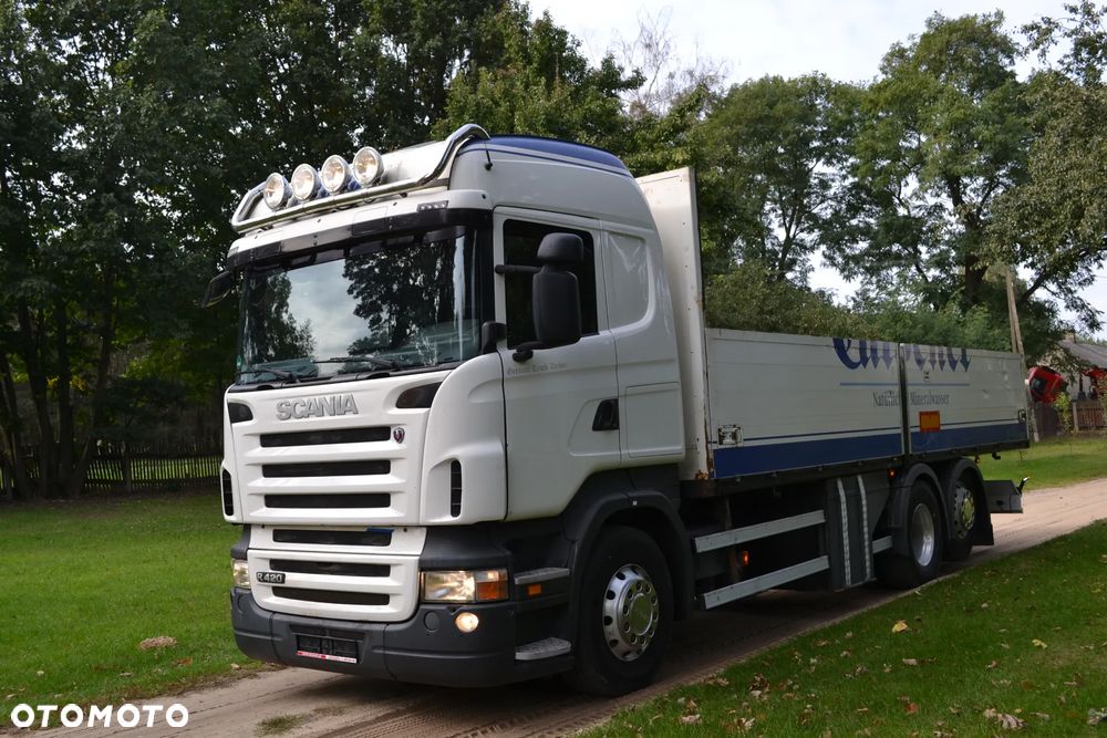 Scania R 420 SKRZYNIA dł. 7,55 m KLIMATYZACJA TRZECIA OŚ SKRĘTNA