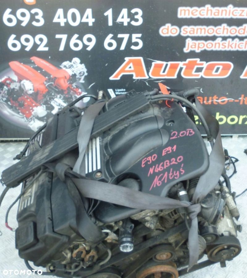 SILNIK KOMPLETNY BMW E90 2.0 B N46B20 161 TYS