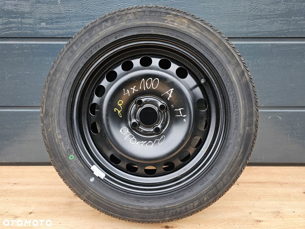 KOŁO ZAPASOWE ZAPAS DOJAZDOWE PEŁNOWYMIAROWE OPEL ASTRA G H MERIVA A CORSA C D 4x100 ET37 205/55 R16 - 1