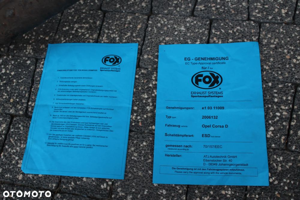 WYDECH TŁUMIK ŚRODKOWY KOŃCOWY FOX OPEL CORSA D 1.4 - 10