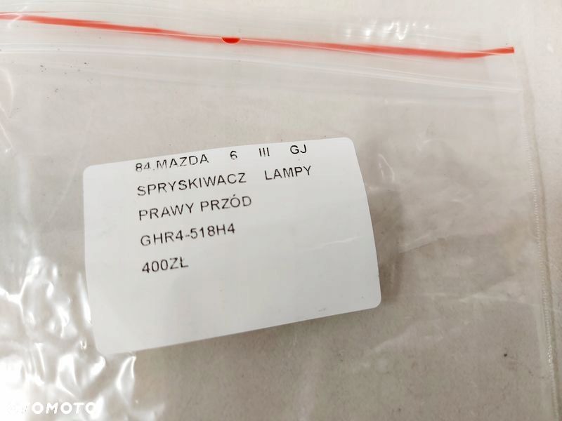 MAZDA 6 VI GJ SPRYSKIWACZ LAMPY REFLEKTORA PRAWY PRZÓD PRZEDNI GHR4-518H4 - 6
