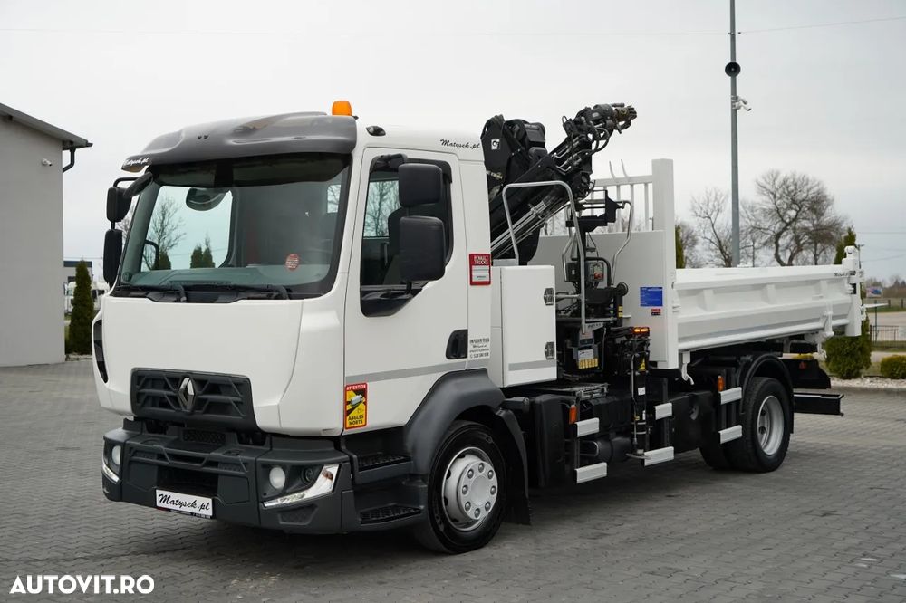 Renault D12 / BASCULATOR 3 LATE / HYDRODOLT LATERAL / HDS HIAB 077 BS2 / ROTATOR / PILOT / EURO 6 - 12