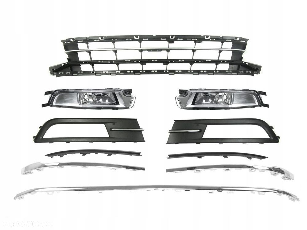 Kratka / Kratki / Listwy + hal. w zderzak VW Passat B8 14 -19 Highline KPL - 1