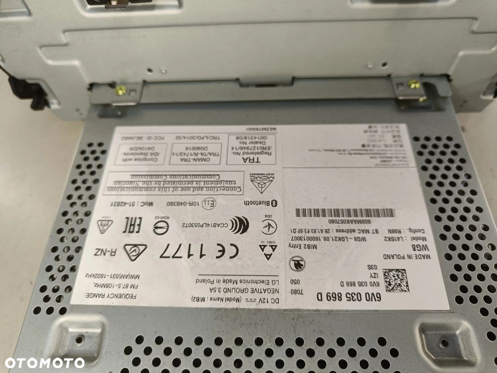 Radio Skoda Fabia 3 III Wyświetlacz Jednostka Czytnik 6V0035869D - 14