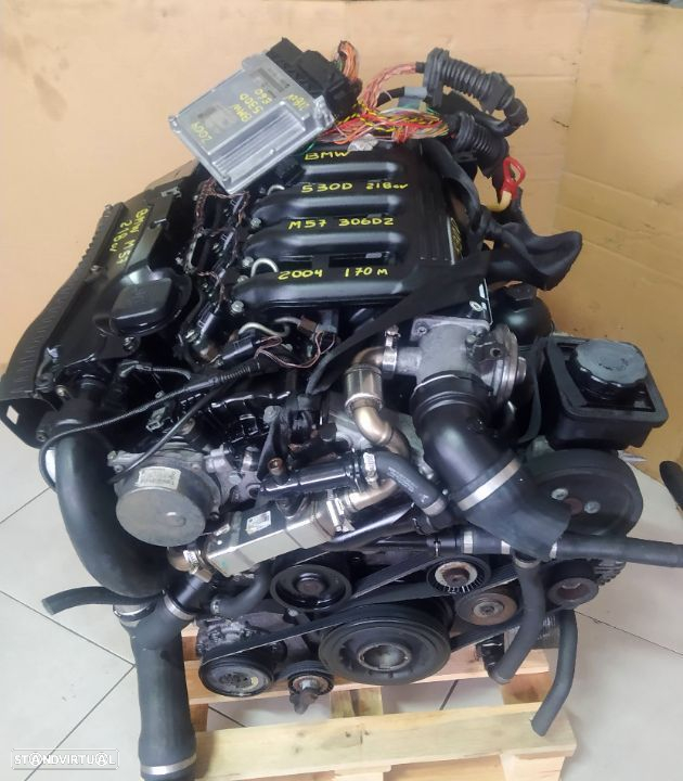 Motor Bmw 530D 218cv M57 bloco ferro E60 306D2 caixa velocidades 6HP26 0281011224 - 2