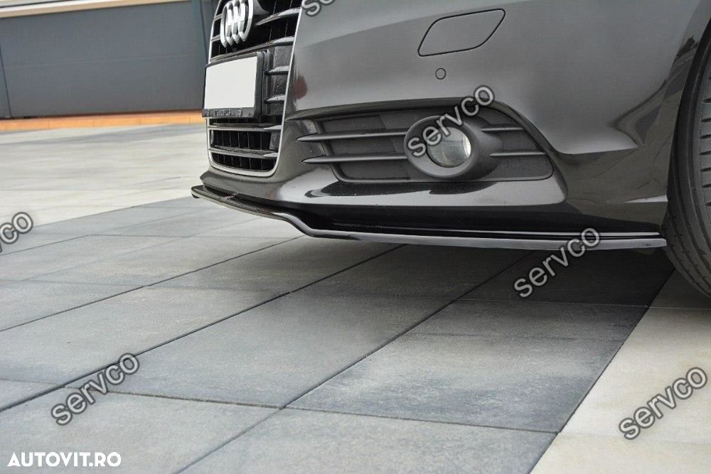 Prelungire splitter bara fata Audi A6 C7 4G 2011-2014 v1 Maxton Design - 3