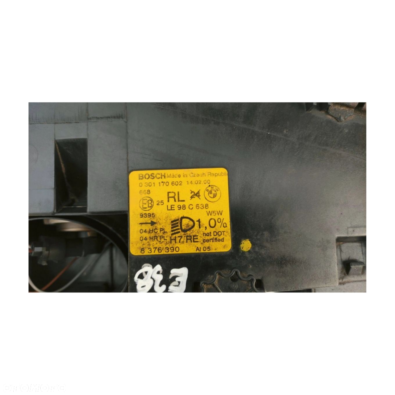 LAMPA PRAWY PRZÓD BMW SERIA 7 E38 8376390 - 7