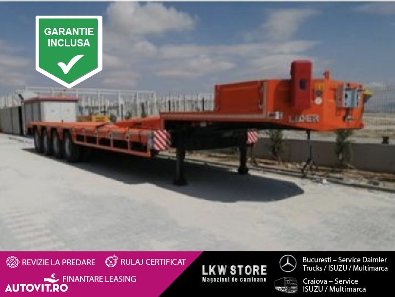 Lider TRAILER/LOW LOADER 4 AXE/4 AXELS, NOU/NEW TOP !!! - 1