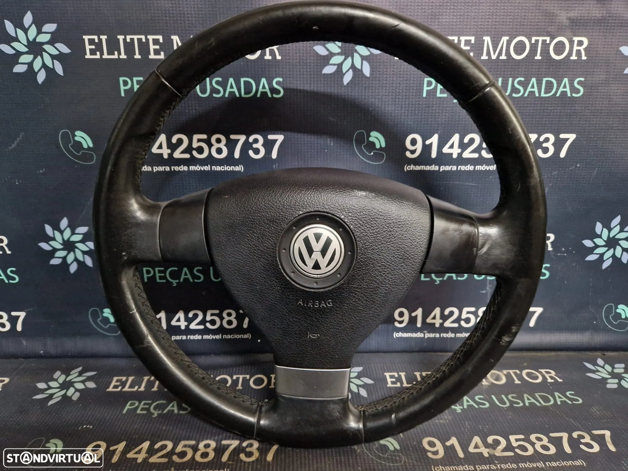 Volante usado pele com airbag VW GOLF V 5 JETTA PASSAT TOURAN CADDY - 2