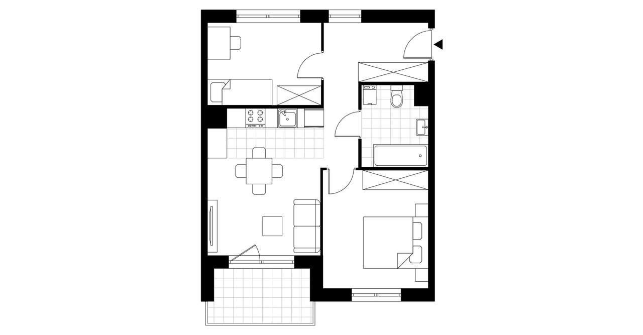 3-pokojowe mieszkanie 49m2 + loggia Bez Prowizji - Pełny obrazek: 4/7