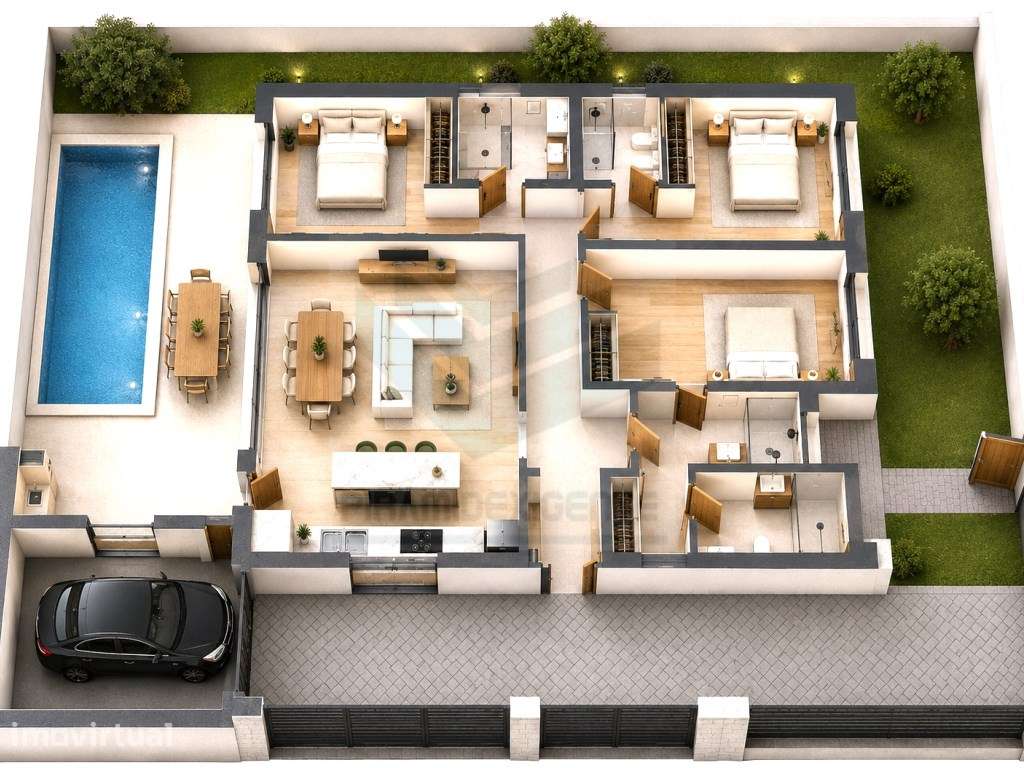 Moradia 4 Ass. Isolada, 2 Suítes, Piscina e Garagem tu - Grande imagem: 2/21