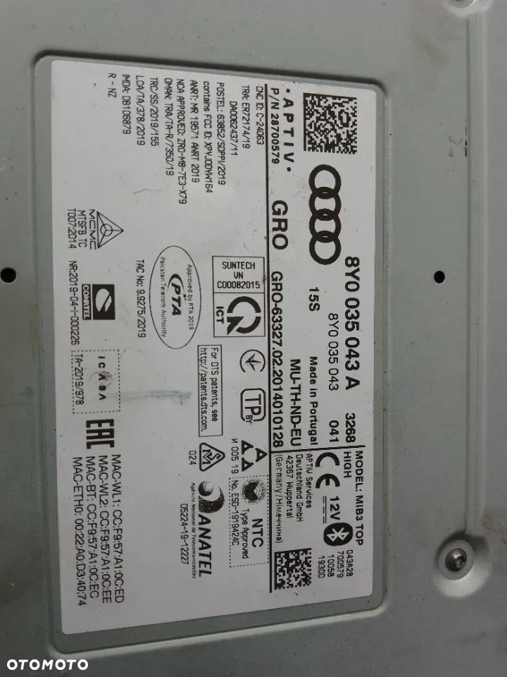 AUDI A3 8Y 2021 NAWIGACJA RADIO 8Y0035043A - 3