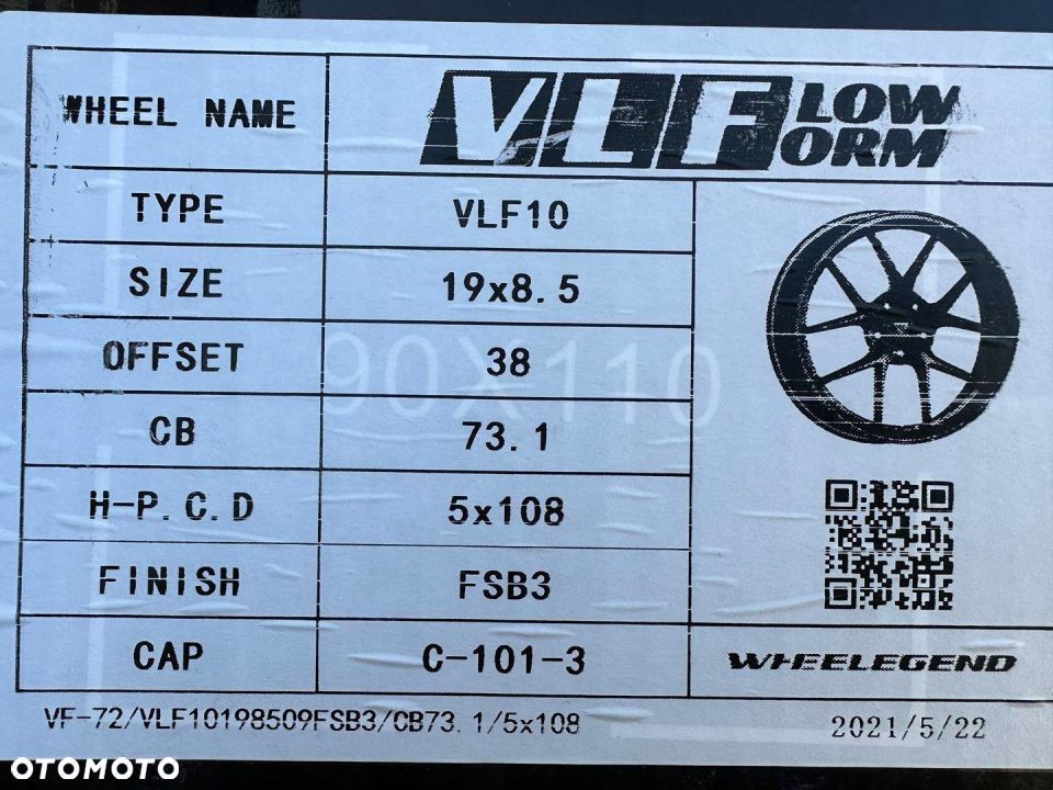 Felgi 19" Citroen Ford Peugeot Volvo Toyota 5x108 - 6