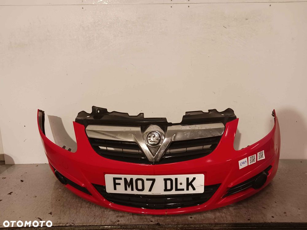 ^ ZDERZAK PRZÓD PRZEDNI OPEL CORSA D Z547 CZERWONY - 1