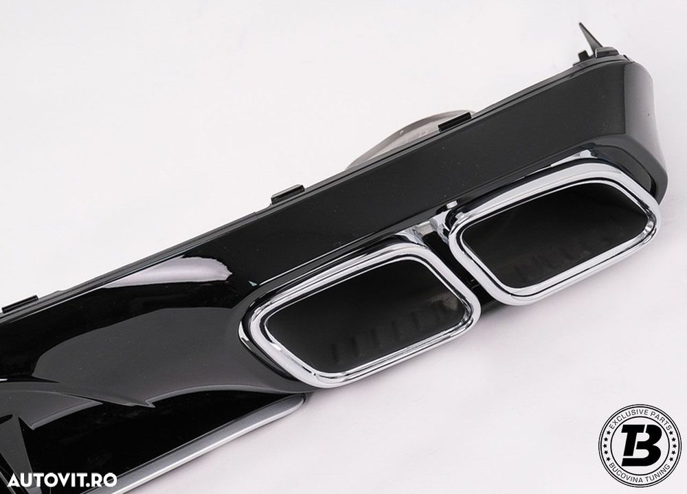 Difuzor Bara Spate Cu Ornamente Evacuare compatibil cu Mercedes CLS W218 X218 AMG 63 Design - 6