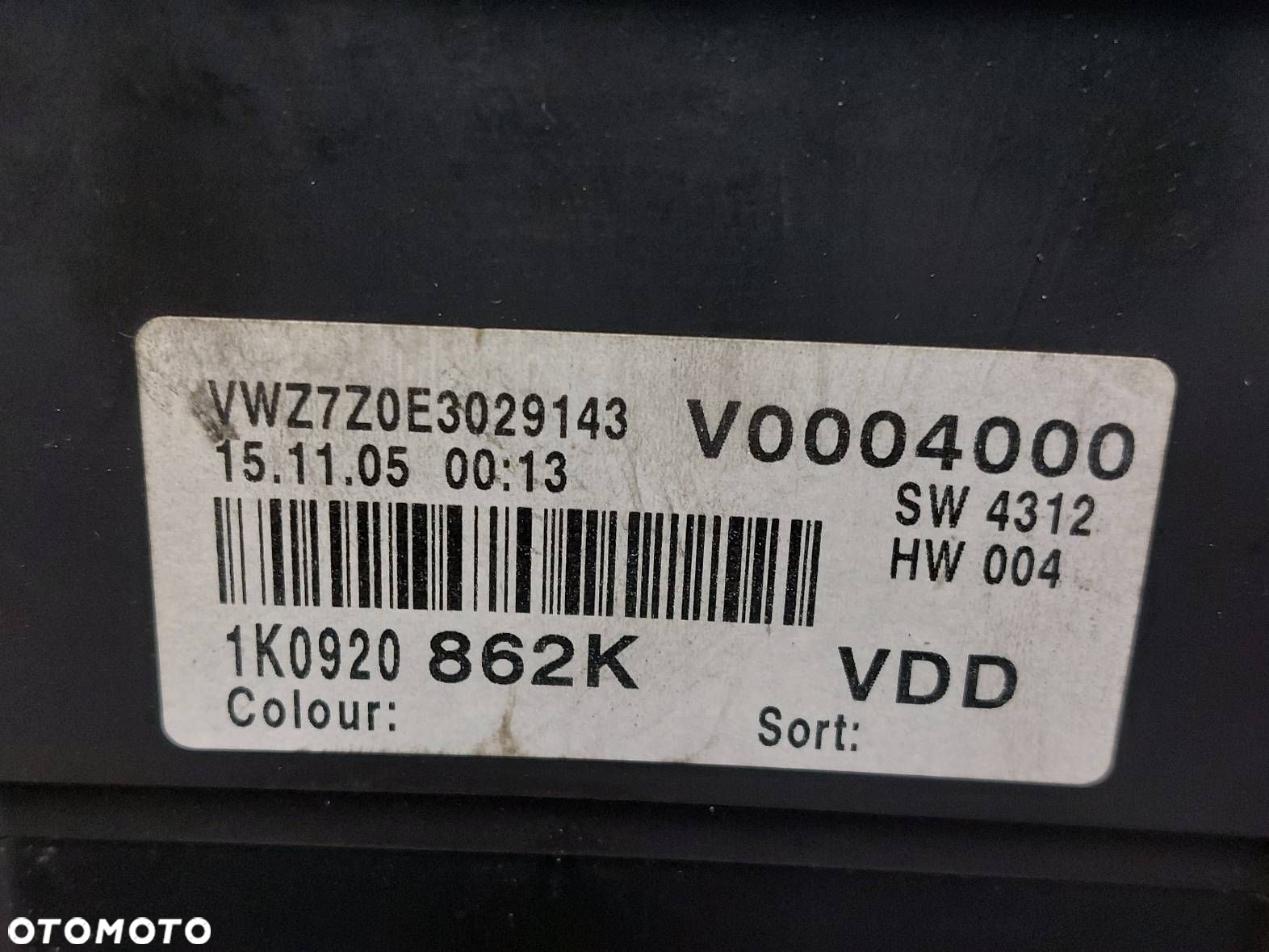 ZESTAW STARTOWY VW GOLF V 1.9 TDI 03G906016CB 1K0920862K 1K0905851B - 7
