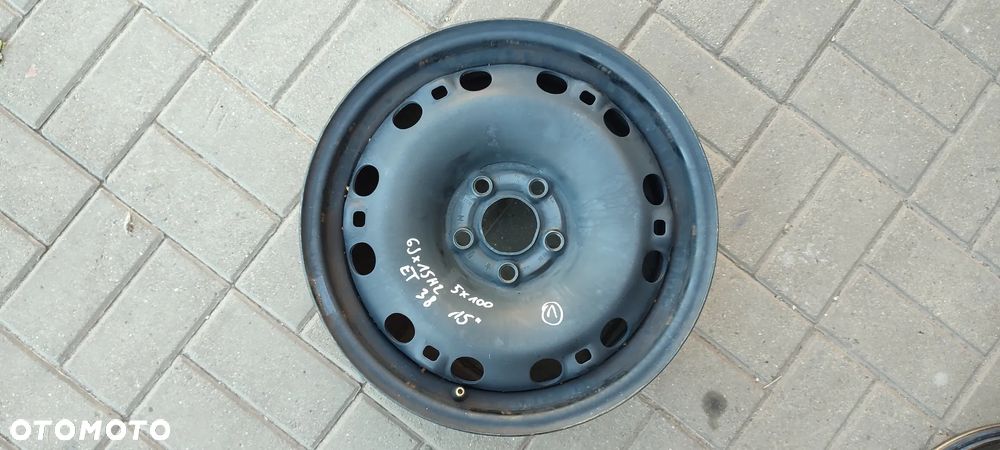 FELGI STALOWE 6C0601027B 5x100 6Jx15 CALI ET38 VW SEAT SKODA KOMPLET 4 SZTUKI - 2